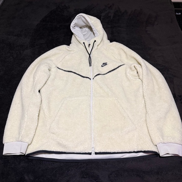 Nike Tech Fleece Sherpa ICON Wind Runner Jacket Cream AQ2767-072 Men’s XL - Picture 1 of 8